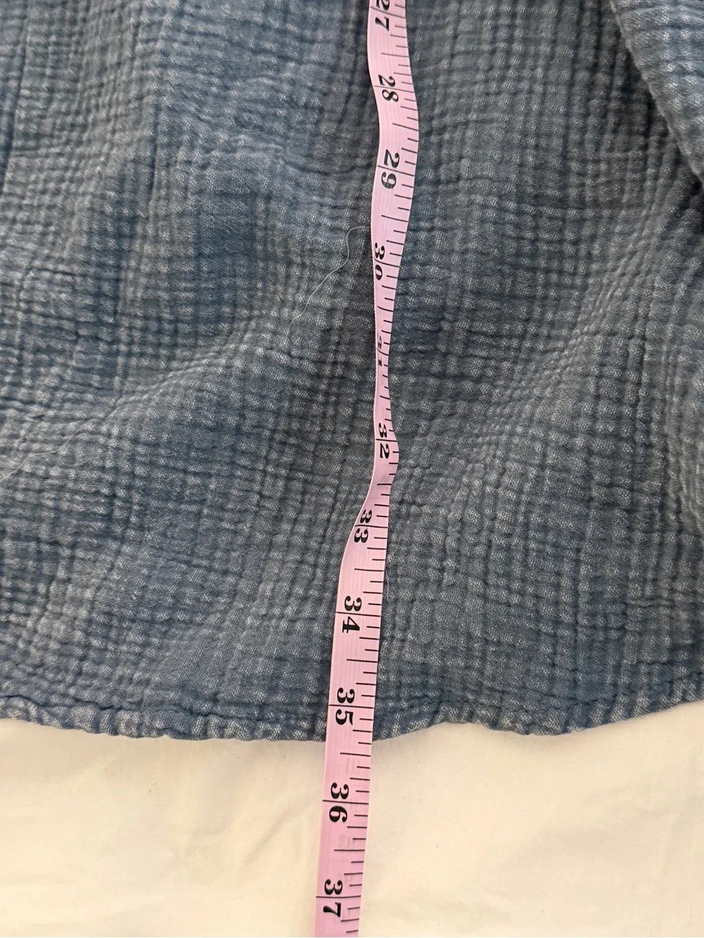 Easel Blue Gauze Sleeveless Trapeze Mini Dress - Picture 6 of 9